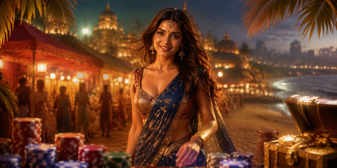 Player enjoying high stakes poker game on beachside in India
